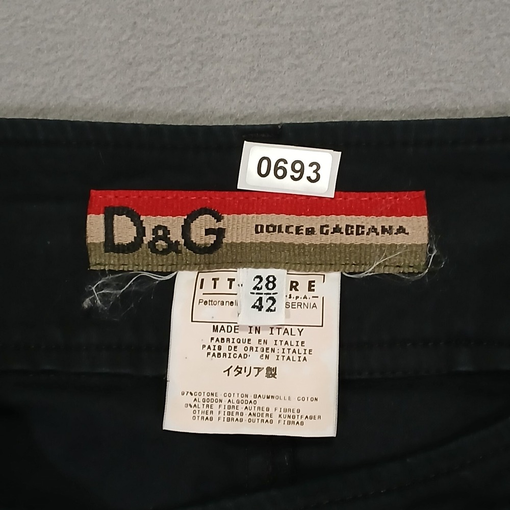 Women's Vintage Dolce&Gabbana Velvet Pencil‎ Black Skirt - Size 28/42 - Picture 10 of 10